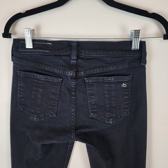 Rag and Bone Skinny Jeans Coal Wash Ankle Stretch Denim Preppy Jeans size 25 - Picture 4 of 11